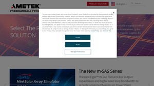AMETEK Programmable Power | AC & DC Supplies, eLoads, and Test Systems - power supplier