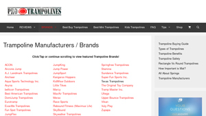 List of Trampoline Manufacturers & Brands - ProTrampolines - trampoline park supplier