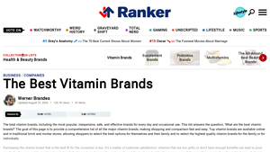 Best Vitamin Brands | Top Manufacturers of Vitamins - Ranker - best vitamin supplier