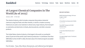 16 Largest Chemical Companies In The World [As of 2025] - chemical company supplier