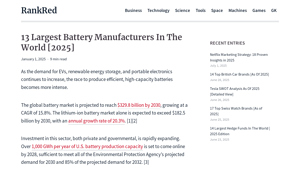 13 Largest Battery Manufacturers In The World [2025] - lithium ion suppliers