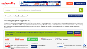 Solar Energy Equipment Suppliers in UAE - ReachUAE - solar energy equipment supplier