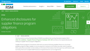 Enhanced disclosures for supplier finance program obligations - obligations to suppliers of goods accounting