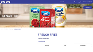 FRENCH FRIES - Sadafco - french fries supplier
