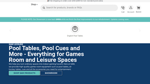 SAM Leisure - UK's No.1 Pool Table & Indoor Games Supplier - pool table supplier