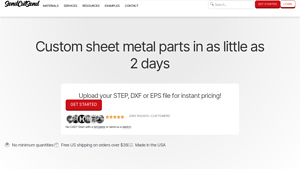 SendCutSend: Custom Sheet Metal Fabrication - laser cutter service