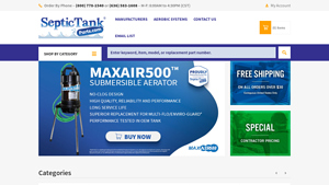 Find Septic Tank Parts, Aerators, Pumps, & Alarms | SepticTankParts.com ... - septic suppliers