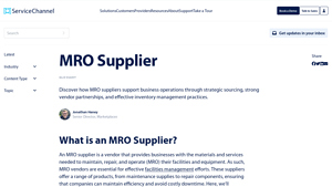 What is an MRO Supplier? | ServiceChannel - mro supplier