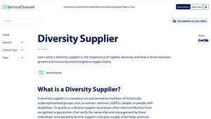 What is a Diversity Supplier? | ServiceChannel - diverse supplier