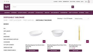 DISPOSABLE TABLEWARE - ToTT Store Singapore - disposable tableware supplier