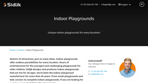 Indoor Playgrounds - The number one supplier of indoor ... - Sidijk - indoor play area suppliers