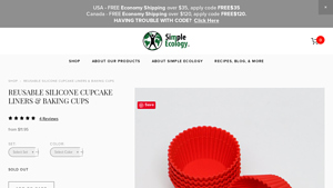Reusable Silicone Cupcake Liners - Made in Italy - Simple Ecology - cupcake liners supplier