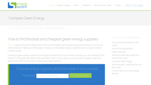 Compare Green Energy Suppliers - Simply Switch - green energy supplier