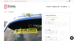 Vinyl Stickers | Durable Waterproof Custom Labels - SingaPrinting - decal supplier