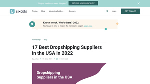 17 Best Dropshipping Suppliers in the USA in 2022 - sixads - american suppliers