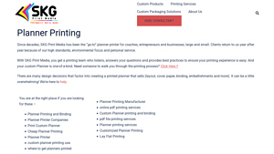 Planner Printing - SKG Print Media - customized planner supplier
