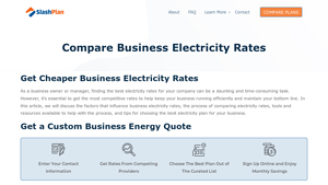 Compare Business Electricity Rates - SlashPlan - cheapest business electricity supplier