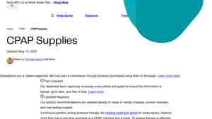 CPAP Supplies - SleepApnea.org - best online cpap supplier
