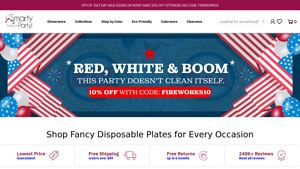 Fancy Disposable Plates & Dinnerware | Smarty Had A Party - disposable tableware supplier