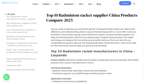 Top 10 Badminton racket supplier China Products Compare 2025 - bamdinton supplier china
