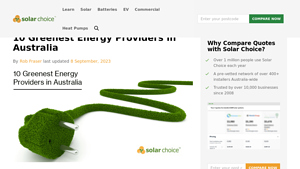 10 Greenest Energy Providers in Australia - Solar Choice - eco friendly energy supplier
