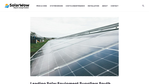 Leading Solar Equipment Suppliers South Africa - SolarWow - solar equipment supplier