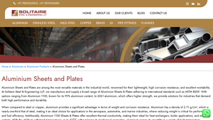 Aluminium Sheets & Plates Supplier | Solitaire Steel, India - aluminum sheet suppliers