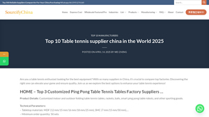 Top 10 Table tennis supplier china in the World 2025 - table tennis supplier china