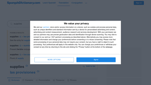 Supplies in Spanish | English to Spanish Translation ... - spanish suppliers
