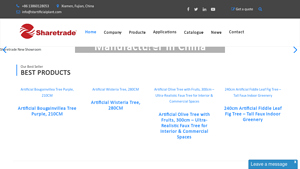 Largest Artificial Plant Manufacturer & Supplier in China - Sharetrade - artificial plant supplier