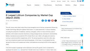 Top 8 Lithium Producers Ranked by Market Cap (March 2025) - lithium ion suppliers