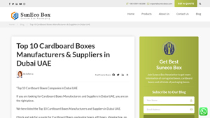 Top 10 Cardboard Boxes Manufacturers & Suppliers in Dubai UAE - Suneco Box - box supplier