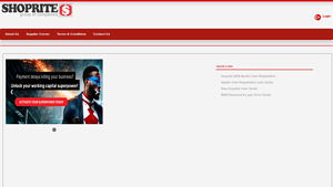 Shoprite Supplier Portal - Landing - b2b supplier