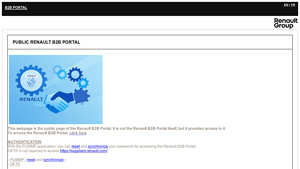Public Renault B2b Portal - b2b supplier