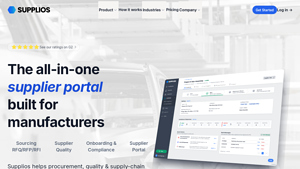 Supplios - Modern Supplier Portals for Manufacturers & OEMs - modern suppliers