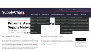 Proxima: Assessing Sourcing Risk in Global Supply Networks - global supplier