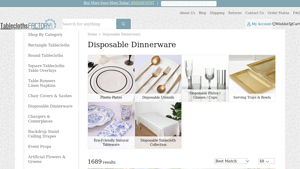 Disposable Dinnerware & Party Supplies - Tableclothsfactory - disposable tableware supplier