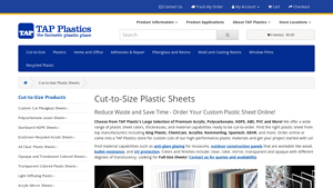 Order Custom Plastic Sheets Cut to Size Online - TAP Plastics - plastic sheet supplier