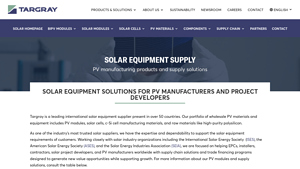 Solar Equipment Supply Solutions - Targray - solar equipment supplier