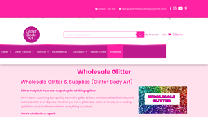 Wholesale Glitter Products - Temporary Tattoo Store - bulk glitter supplier