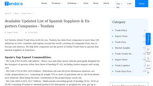 Available Updated List of Spanish Suppliers & Exporters Companies - Tendata - spanish suppliers