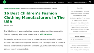 16 Best Children's Fashion Clothing Manufacturers In The USA - children's clothes supplier