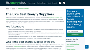 Who Are Best Energy Companies in the UK | The Energy Shop - best energy supplier