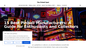 15 Best Pinball Manufacturers: A Guide for Enthusiasts and Collectors - pinball machine supplier
