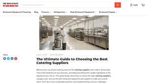 Catering Suppliers: The Ultimate 2025 Guide — The Restaurant Warehouse - catering food and drink supplier