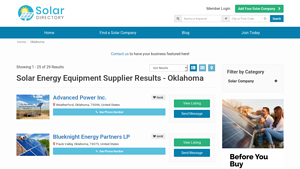 Oklahoma Solar Energy Equipment Supplier - Find & Compare Solar Energy ... - solar energy equipment supplier