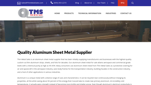 Quality Aluminum Sheet Metal Supplier - Thin Metal Sales - aluminum sheet suppliers