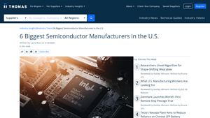 6 Biggest Semiconductor Manufacturers in the U.S. - Thomasnet - semiconductor supplier