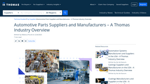 Automotive Parts Suppliers and Manufacturers - Thomasnet - parts suppliers