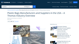 Plastic Bags Manufacturers and Suppliers in the USA - Thomasnet - plastic bag producers